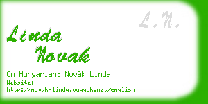 linda novak business card